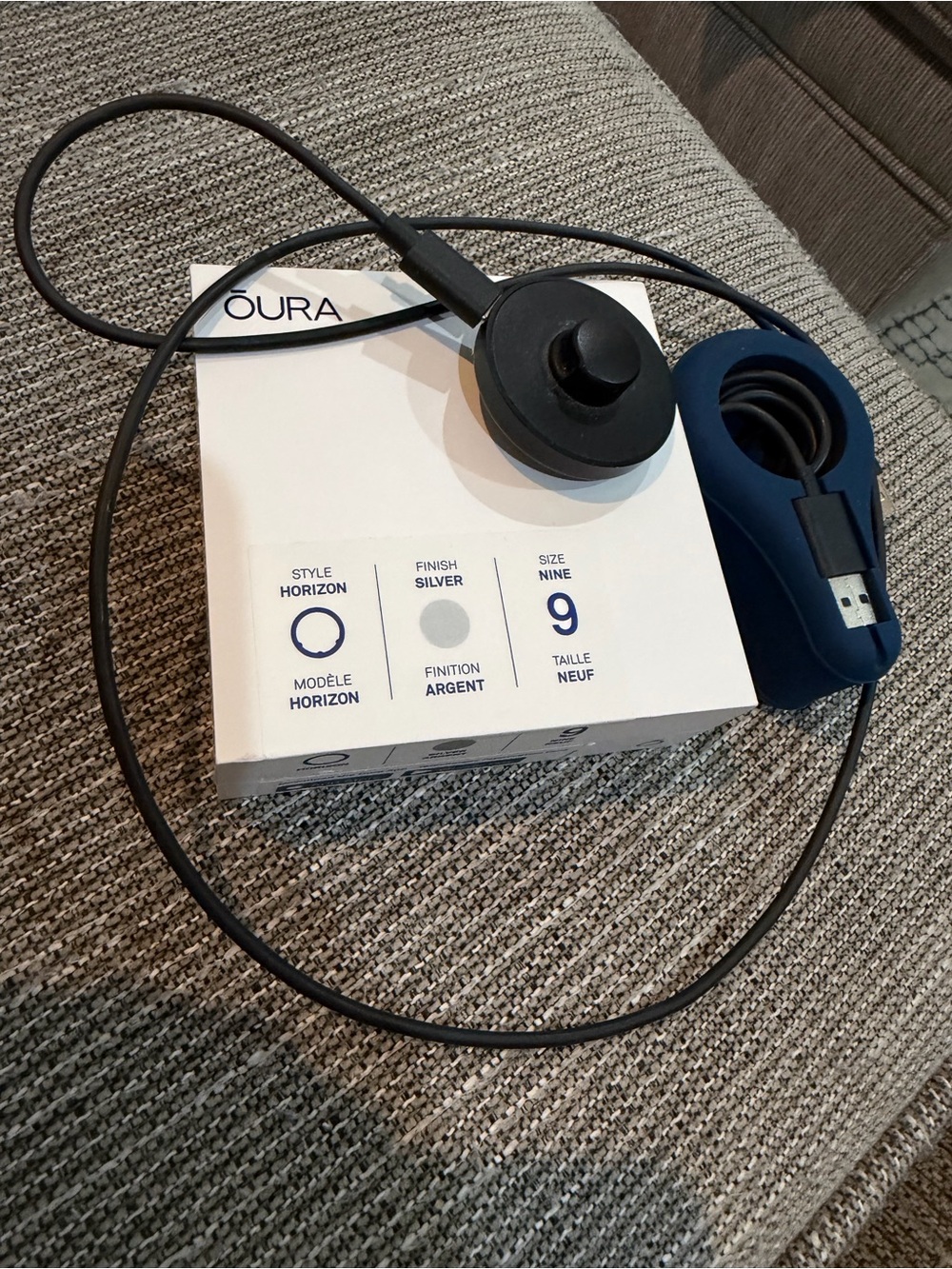 Oura Ring and chargers